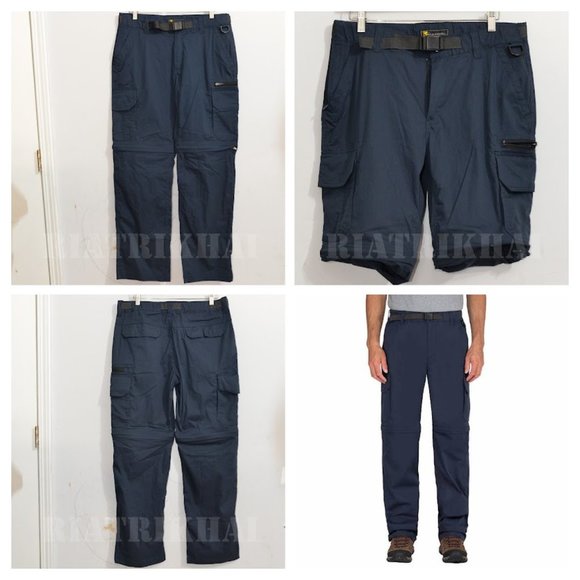 BC Clothing Men's Convertible Pants NAVY